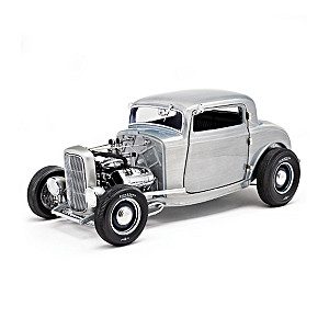 Hammered Steel 1932 Ford 3-Window Coupe Diecast Car