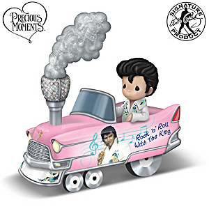 Precious Moments Rock 'N' Roll With The King Train Figurine