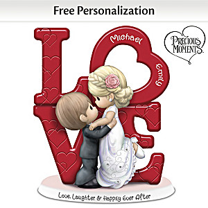 Precious Moments Porcelain Wedding Day Figurine With 2 Names