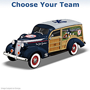 1:18-Scale MLB 1937 Woody Wagon Sculpture: Choose Your Team