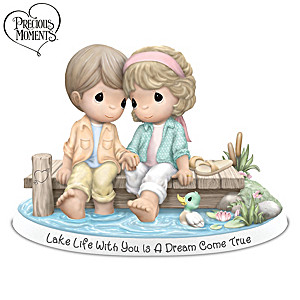 Precious Moments Lake Life Couple Figurine