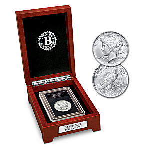 High-Relief 1921 Peace Silver Dollar With Display Box