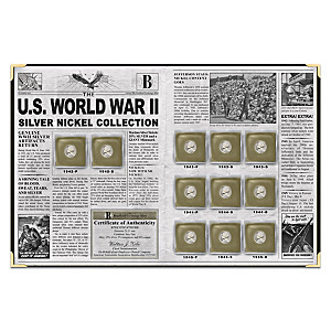 U.S. World War II Silver Nickel Coin Set With Deluxe Folio