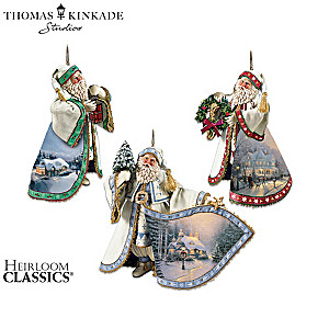 Thomas Kinkade Heirloom Santa Christmas Ornament Collection