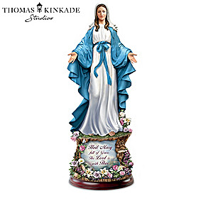 Thomas Kinkade Blessed Mary Illuminated Sculpture Collection
