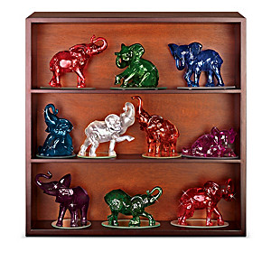 Blake Jensen Rare Gem-Inspired Elephant Figurine Collection