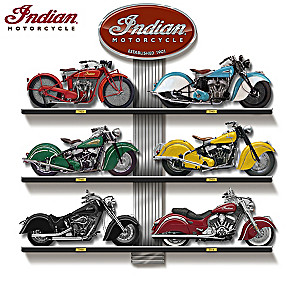 Indian Motorcycle Sculpture Collection With Custom Display