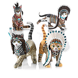 "Feathers 'N Fur" Kittens Figurine Collection