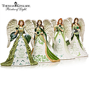 Thomas Kinkade Irish-Inspired Remembrance Angel Figurines