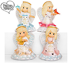Precious Moments "Light Of Love" Angel Figurines With Lights