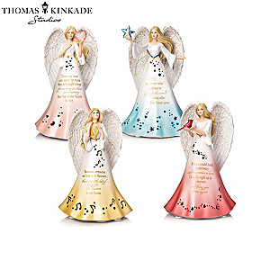 Thomas Kinkade Angel Remembrance Figurines Light Up