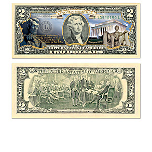 Official U.S. $2 Bills Honoring America's Historic Monuments