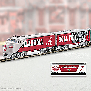 Crimson Tide Train With 2020 Football National Champions Car