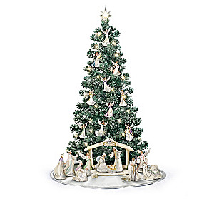 "Silver Blessings Nativity" Pre-Lit Christmas Tree