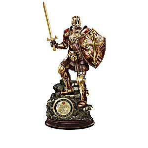 Religious Knight  Sculpture Collection With Challenge Coins