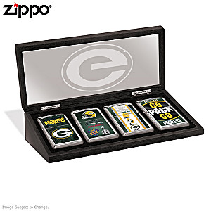 Green Bay Packers Zippo&reg; Lighter Collection And Case