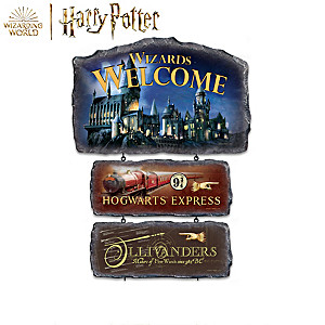 HARRY POTTER Stone-Look Welcome Sign Collection