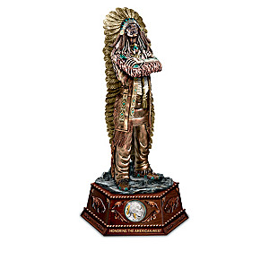 Cold-Cast Bronze Chief Sculptures With Rare Historic Coins