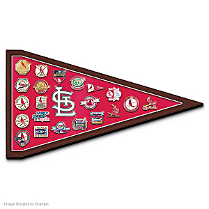 Cardinals Tribute Pin Collection With Pennant Display