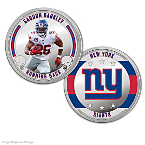 The New York Giants Proof Coin Collection With Display