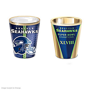Seattle Seahawks Shot Glasses With Colorful Finishes