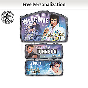 Personalized Welcome Sign Collection With Elvis Portraits