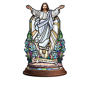 Stained-Glass Jesus Christ Sculpture Collection Lights Up