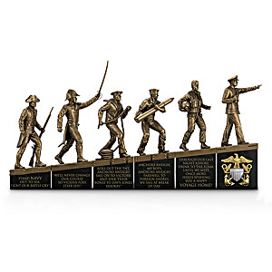 U.S. Navy History Timeline Sculptures In Cold-Cast Bronze