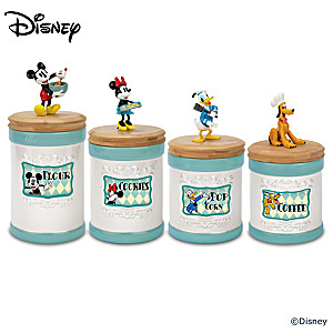 Mickey Mouse & Friends Kitchen Canisters With Labels