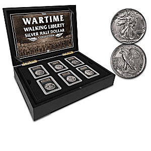 Wartime Walking Liberty Half Dollar Collection And Display