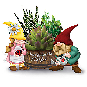 "Gleeful Garden Gnome" Always In Bloom Succulents