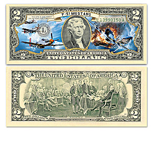 Greatest World War II Warbirds $2 Bills Currency Collection