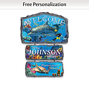 David Penfound "Paradise Reef" Personalized Welcome Sign