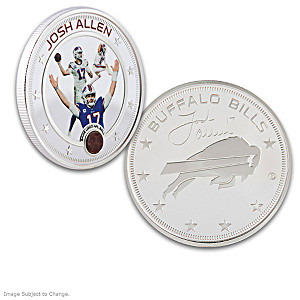 Josh Allen Silver-Plated NFL Proofs And Display Box