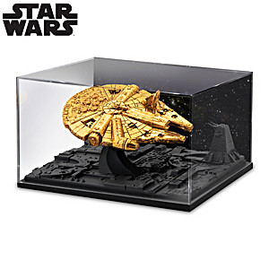 STAR WARS 1:350-Scale Golden Metal Ship Diorama Sculptures