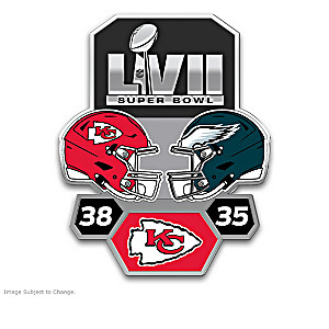 Super Bowl Pins With Display And Game-Day Rendition Tickets