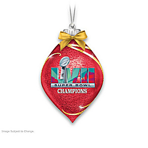 Chiefs Super Bowl LVII Lighted Glass Ornament Collection
