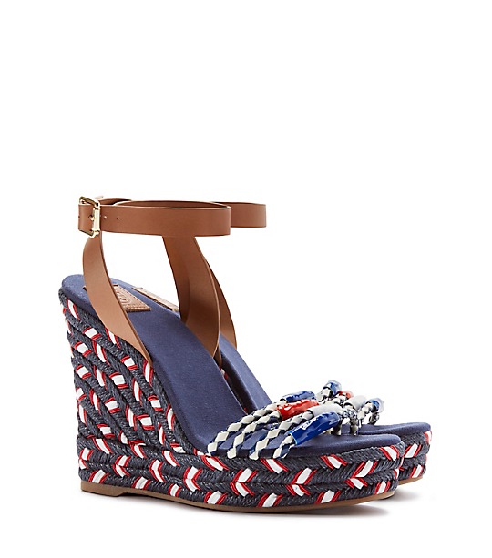 Tory Burch Braided Leather Wedge : Women's View All | Tory Burch