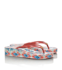 Acai Red-oasis Revised Combo A Tory Burch Thandie Wedge Flip-flop