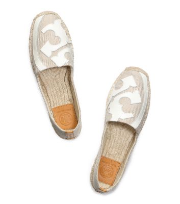 Natural-royal Tan/ivory/custom Tan Tory Burch Lonnie Flat Espadrille