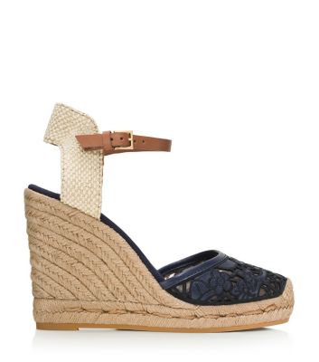 Tory Burch Lucia Lace Wedge Espadrille