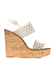 Tory Burch Floral Perforated Wedge Sandal