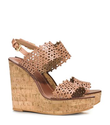 Tory Burch Floral Perforated Wedge Sandal : Women's View All