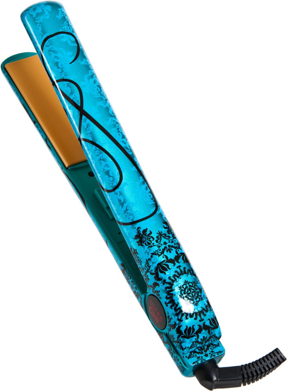 Ultra CHI Holiday Teal Platinum Swirl 1 Inch Flat Iron