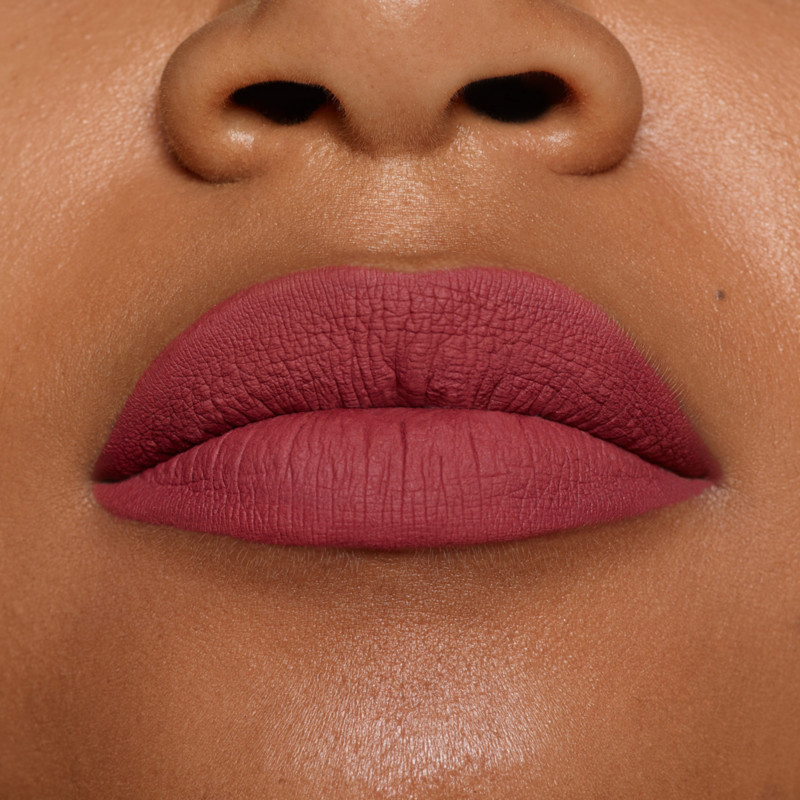 burgundy matte lip