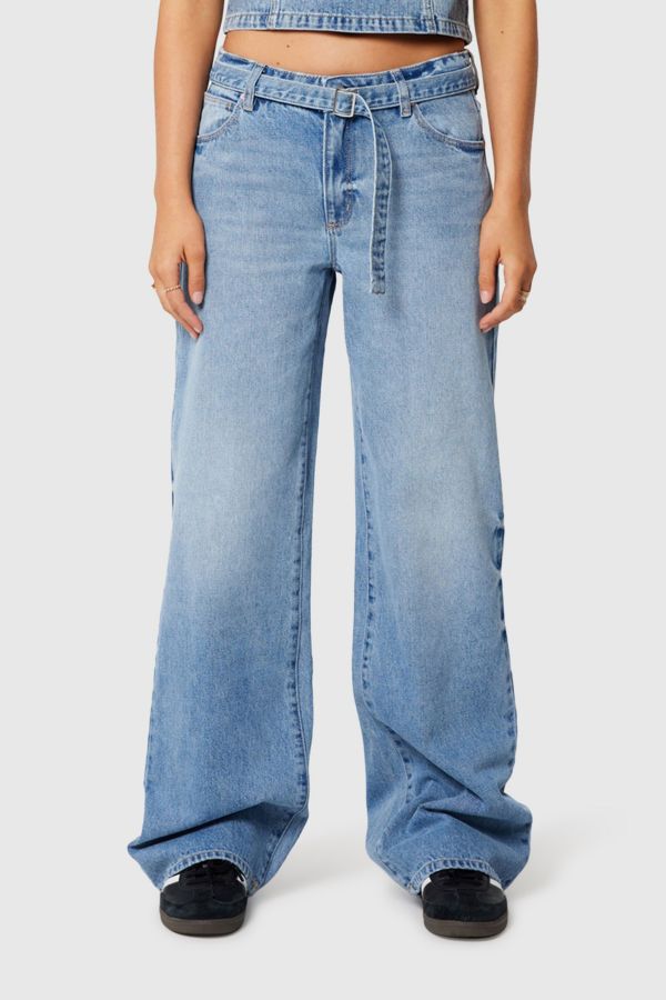 Slide View: 3: Abrand 99 Low Baggy Belted Jean