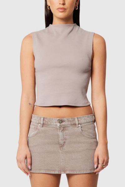 Abrand Heather Icon Mock Neck Top