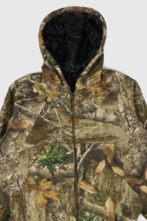 Slide View: 3: Reworked Camo Hooded Jacket