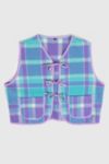 Thumbnail View 1: Reworked Woolen Plaid Tie Vest 20