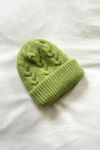 Thumbnail View 1: Adsum Cable Knit Lime Green Beanie